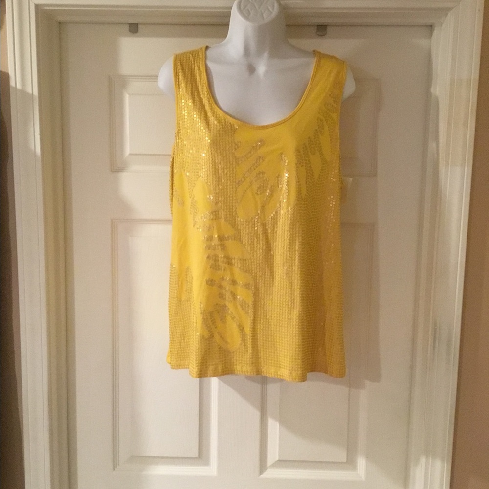 Yellow Sequin Women's Top
